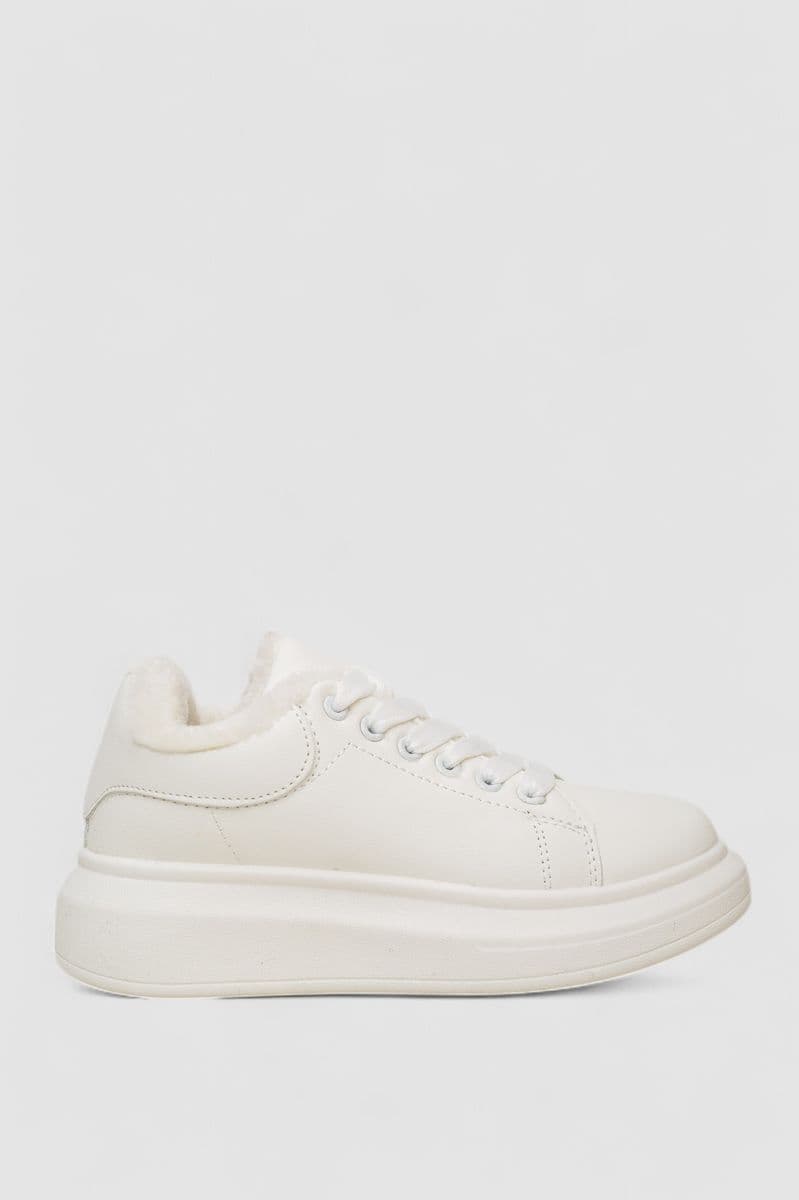 Кросівки жіночі зимові на хутрі, колір білий, 248RA2256 - зображення 1