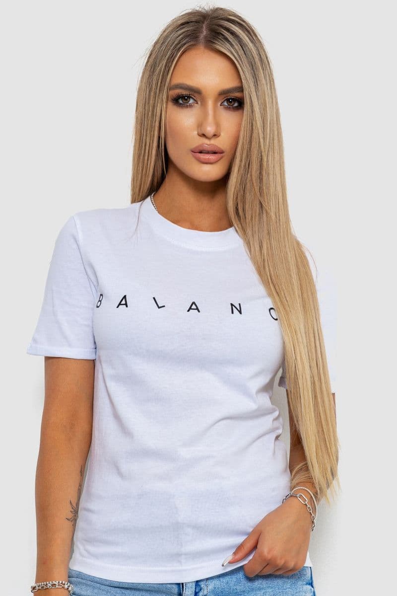 Футболка жіноча з принтом, колір білий, 238R57400 - зображення 1