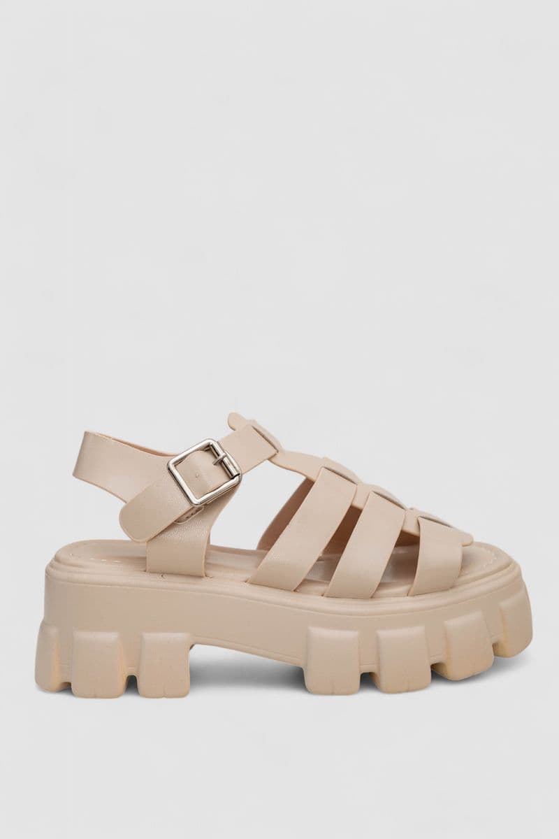 Босоніжки жіночі, колір бежевий, 243R9206 - зображення 1