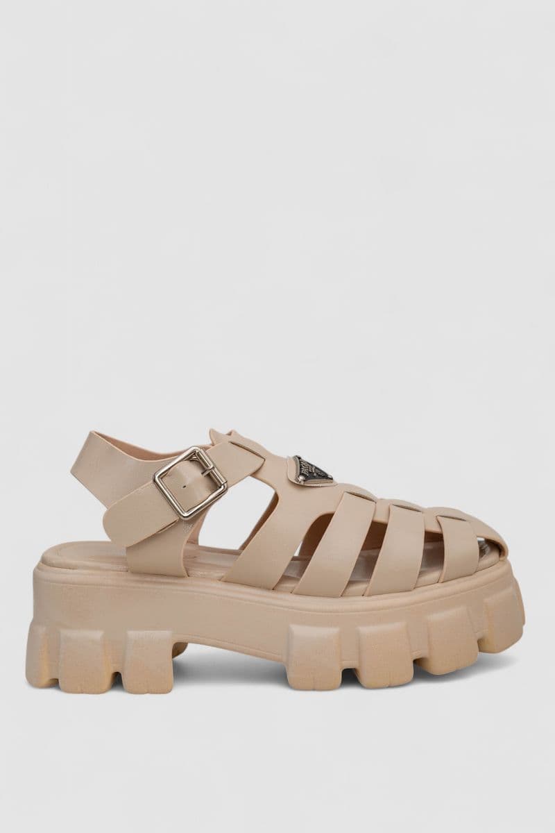 Босоніжки жіночі, колір бежевий, 243R9207 - зображення 1