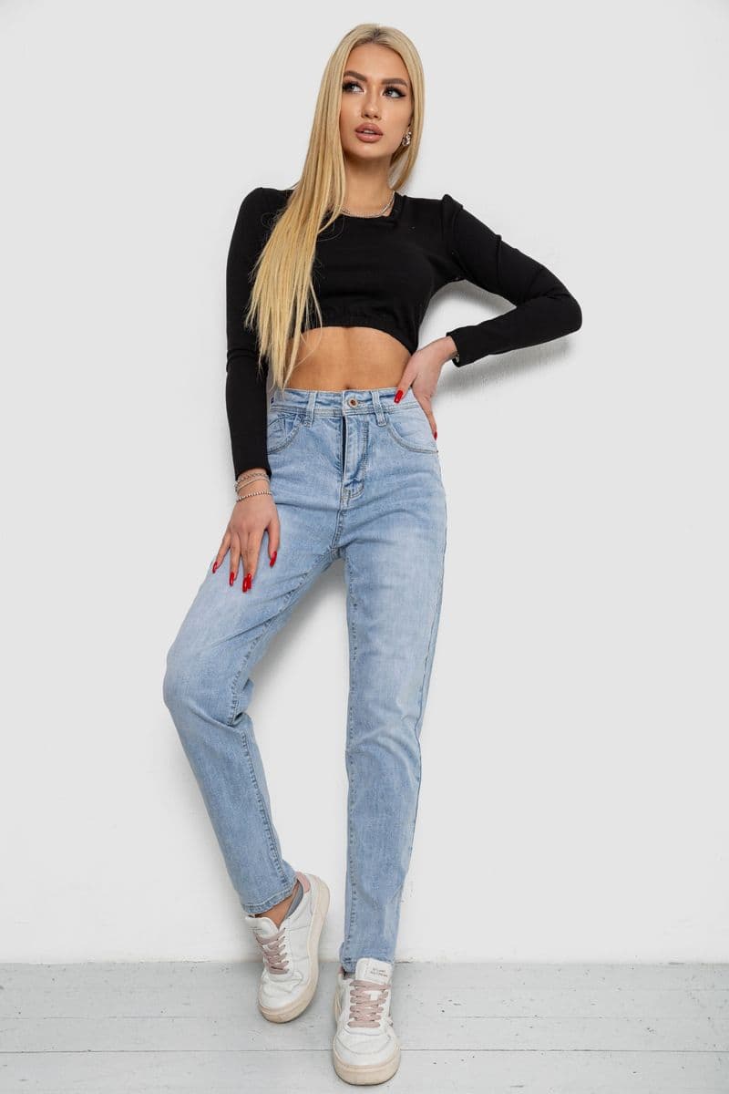 Джинси жіночі тонкі літні, колір блакитний, 244R8615-1 - зображення 1