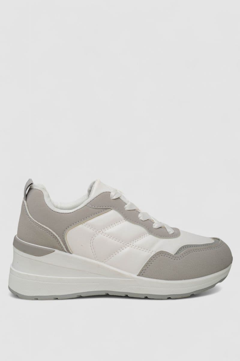 Кросівки жіночі, колір біло-сірий, 248RNG07 - зображення 1