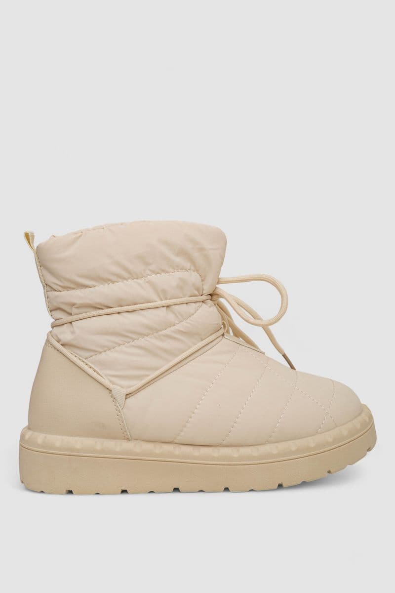 Дутики жіночі зимові на хутрі, колір бежевий, 248RFM19 - зображення 1