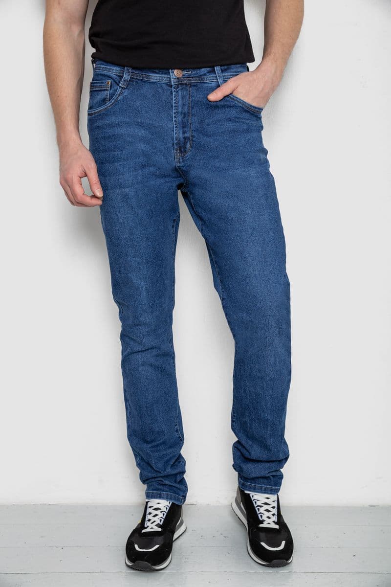 Джинси чоловічі демісезонні, колір синій, 243R8046 - зображення 1