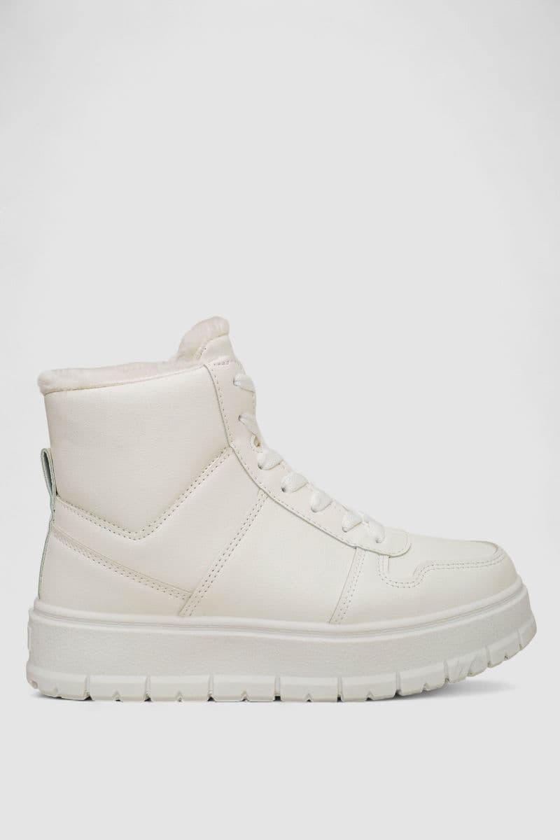 Кросівки жіночі зимові на хутрі, колір білий, 248RMB07 - зображення 1