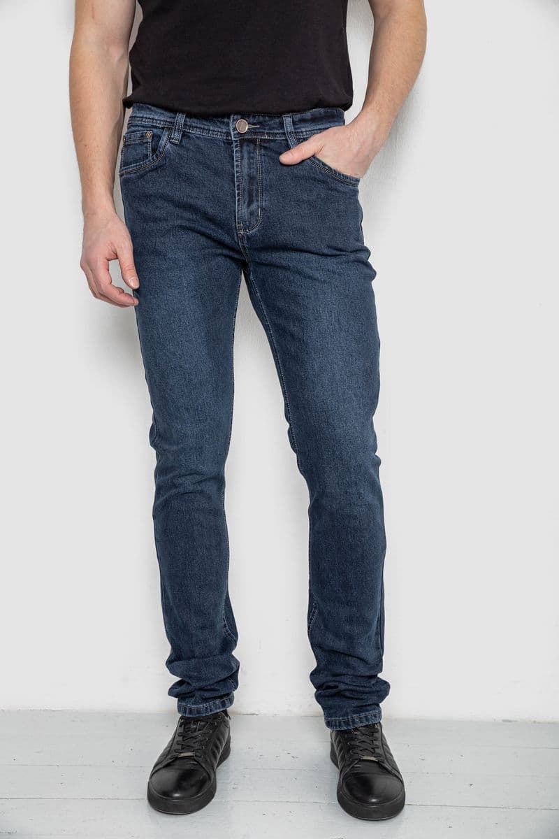 Джинси чоловічі демісезонні, колір темно-синій, 243R8689-5 - зображення 1