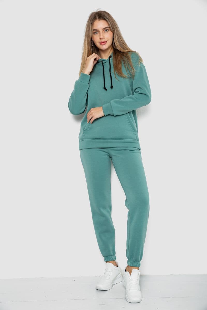 Спорт костюм жіночий на флісі, колір оливковий, 241R1530 - зображення 1