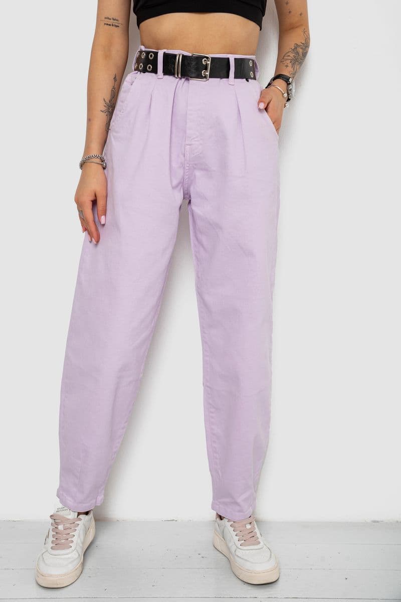 Джинси жіночі балони, колір бузковий, 182R00269 - зображення 1