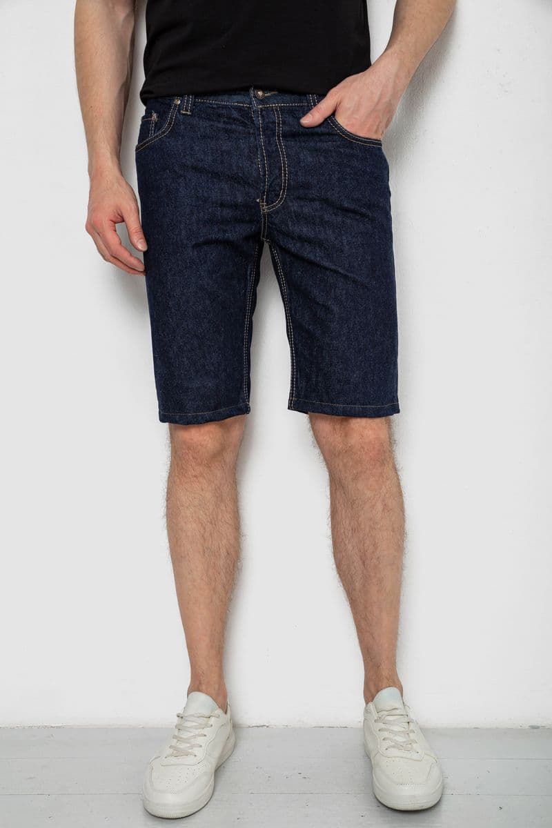 Шорти чоловічі джинсові, колір темно-синій, 238R2023 - зображення 1