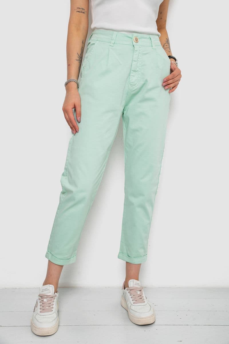 Штани жіночі, колір м'ятний, 250R161920 - зображення 1