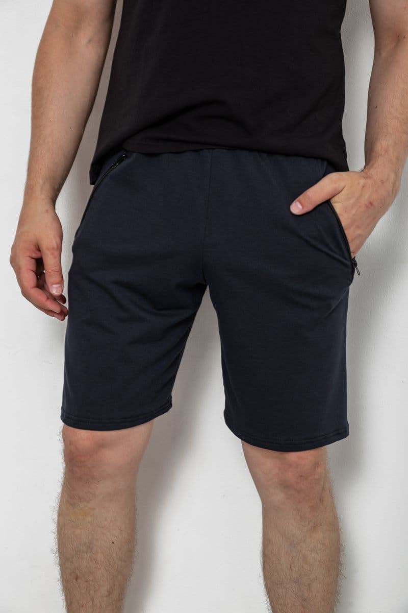 Шорти чоловічі однотонні, колір темно-синій, 247R001 - зображення 1