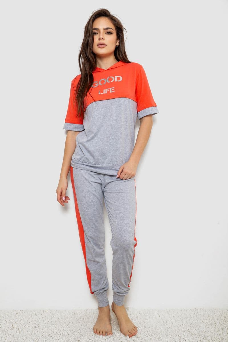 Піжама жіноча, колір сірий, 243R1488-008 - зображення 1