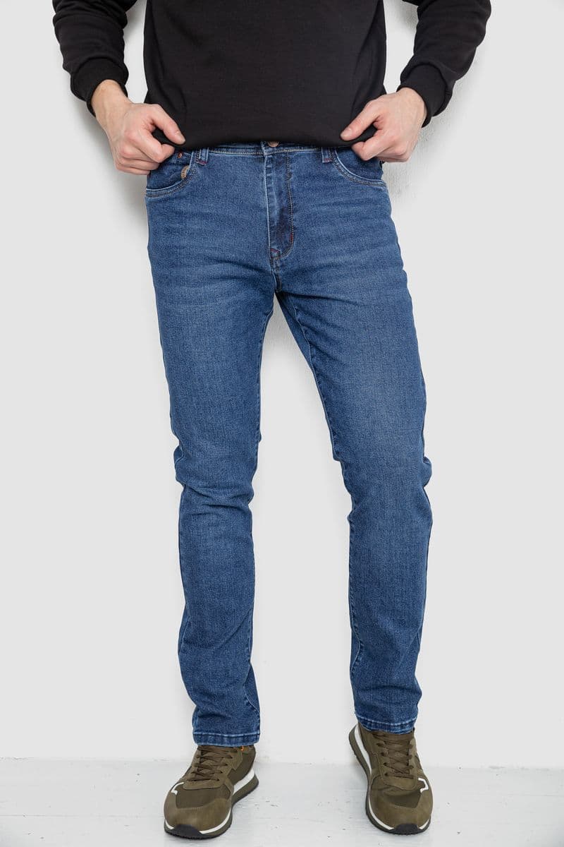 Джинси чоловічі демісезонні, колір синій, 243R8060 - зображення 1