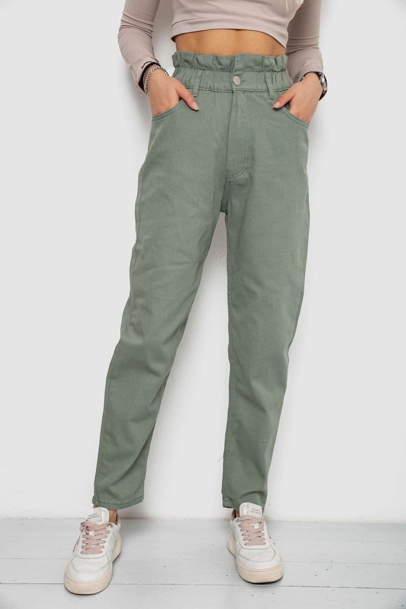 Джинси жіночі, колір оливковий, 250R1573 - зображення 1