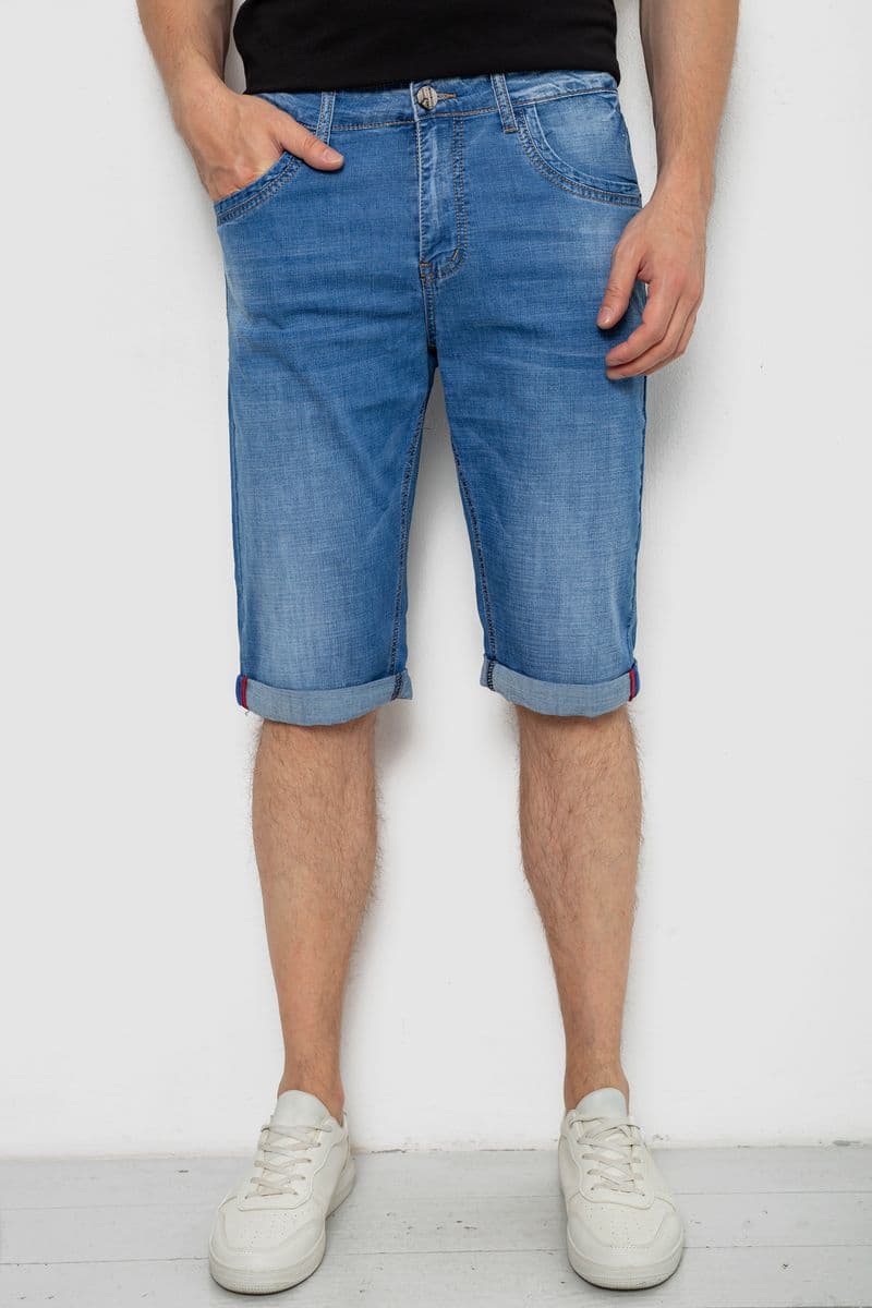 Шорти чоловічі джинсові, колір синій, 244R8059D - зображення 1