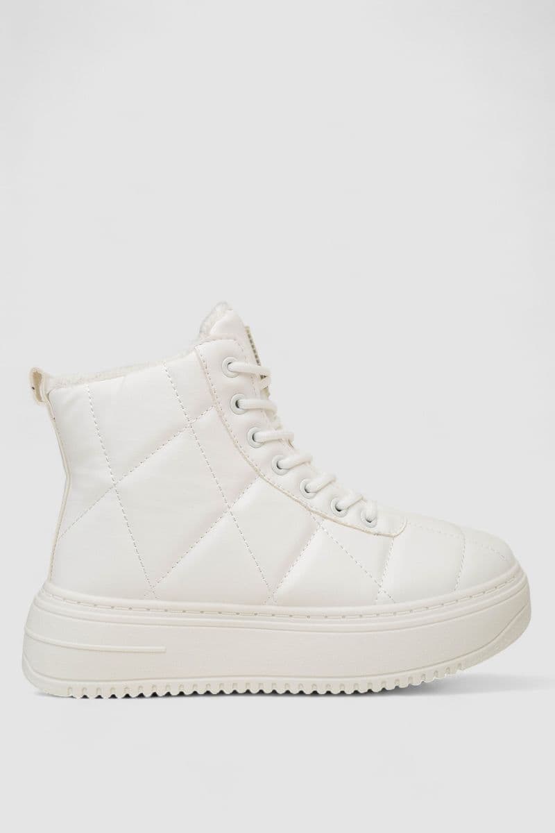 Кросівки жіночі зимові на хутрі, колір білий, 248RTM160 - зображення 1