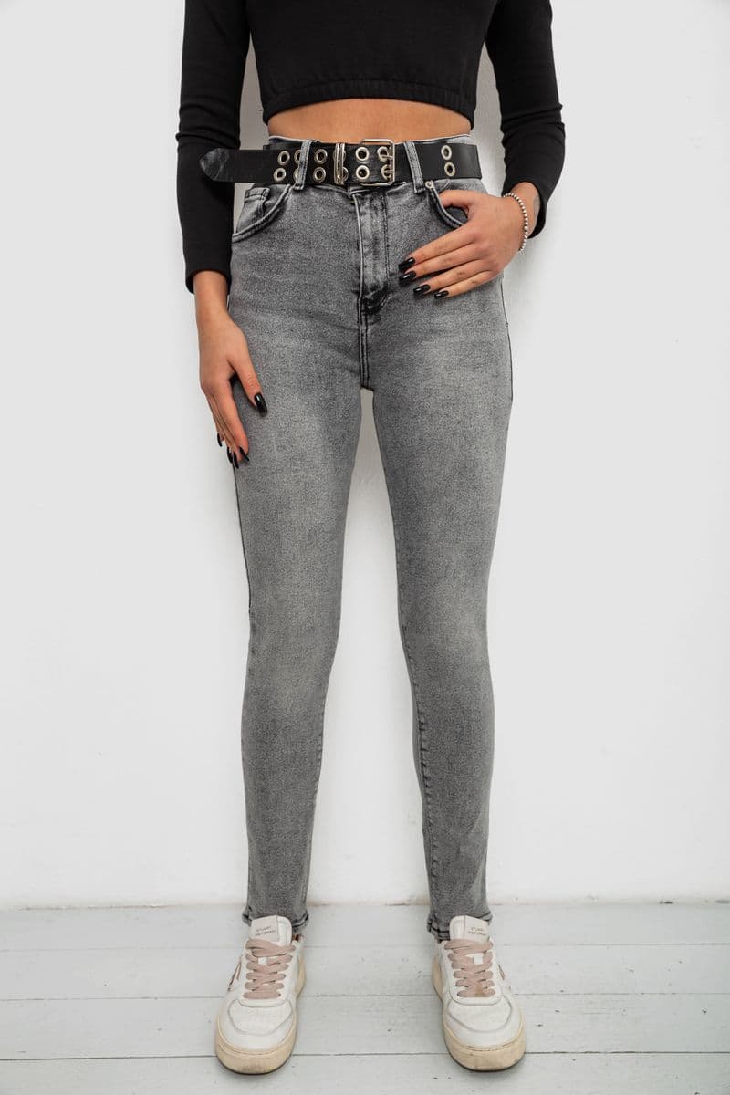 Джинси жіночі Skinny, колір сірий, 244R00624 - зображення 1