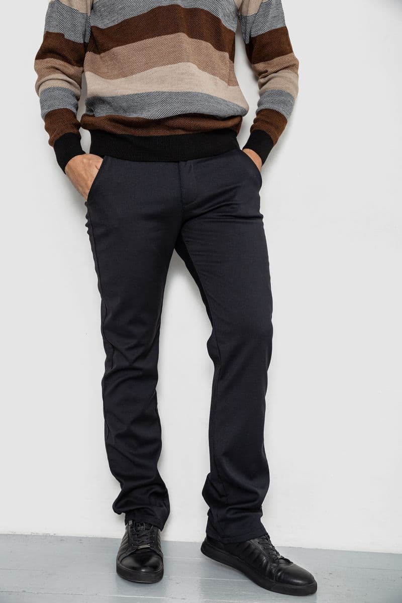Штани чоловічі класичні, колір чорний, 244RFH305-1 - зображення 1