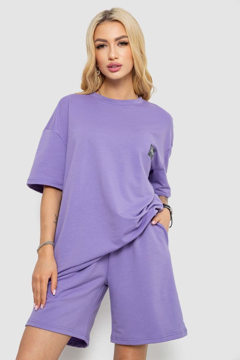 Костюм жіночий повсякденний, колір бузковий, 241R5004 - зображення 1