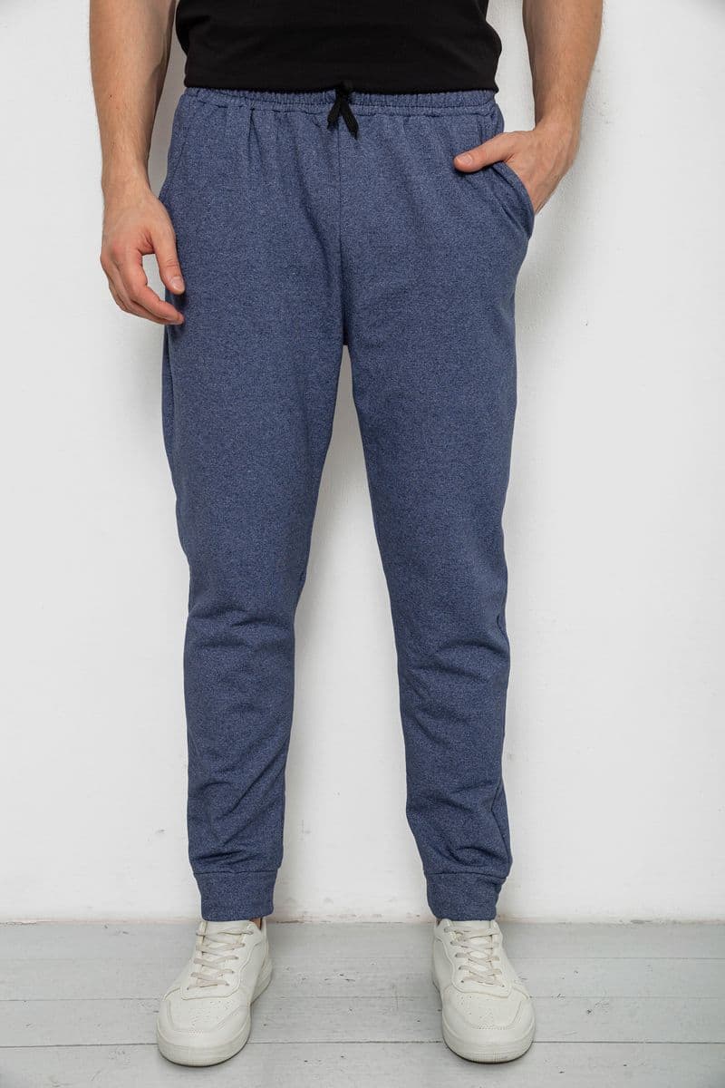 Спортивні штани чоловічі на флісі, колір джинс, 238R135 - зображення 1