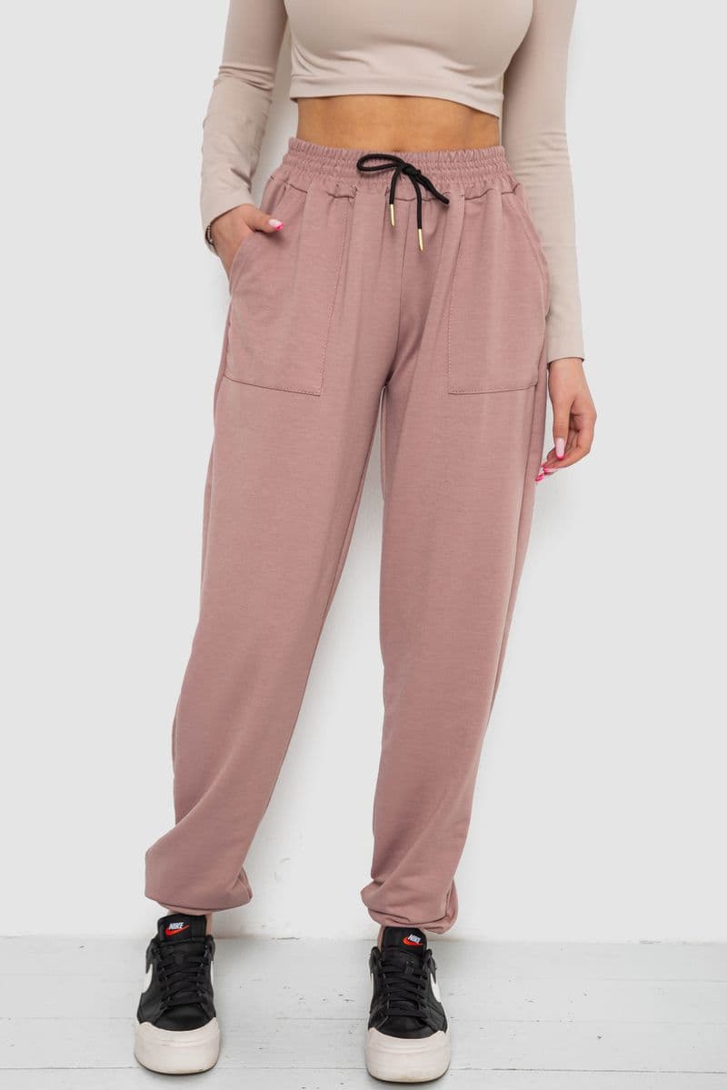 Спортивні штани жіночі, колір пудровий, 238R115 - зображення 1