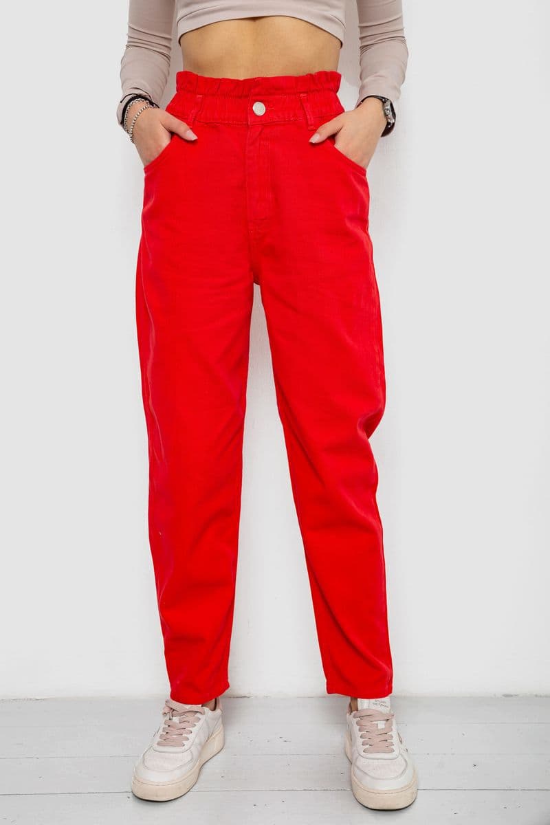 Джинси жіночі, колір червоний, 250R1573 - зображення 1