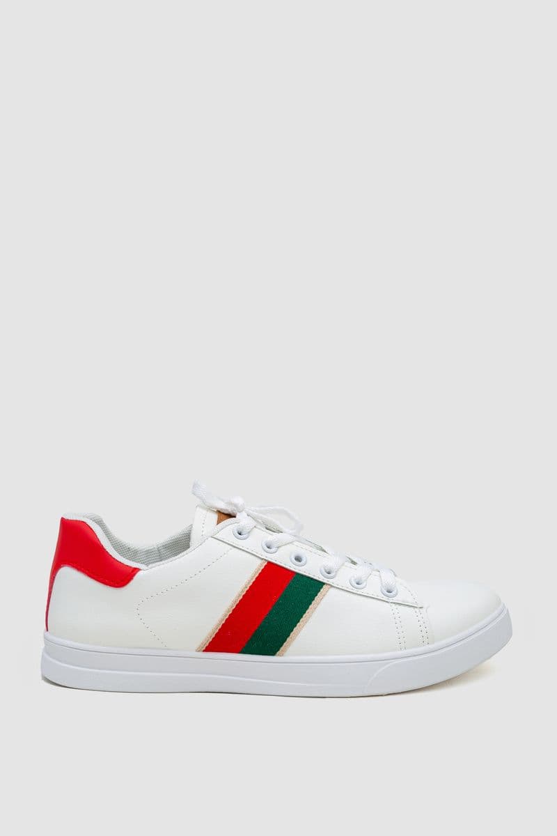 Кеди чоловічі, колір біло-червоний, 248R144 - зображення 1