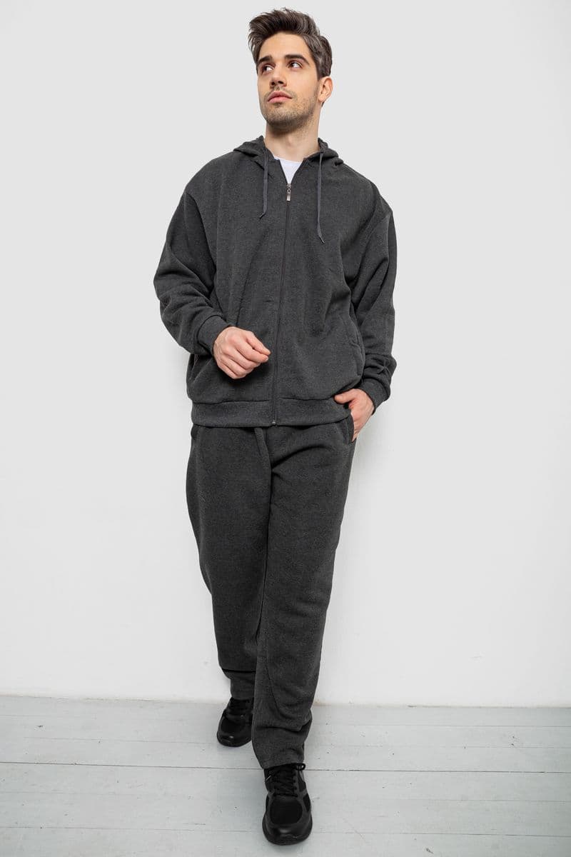 Спортивний костюм чоловічий на флісі, колір сірий, 244R917 - зображення 1