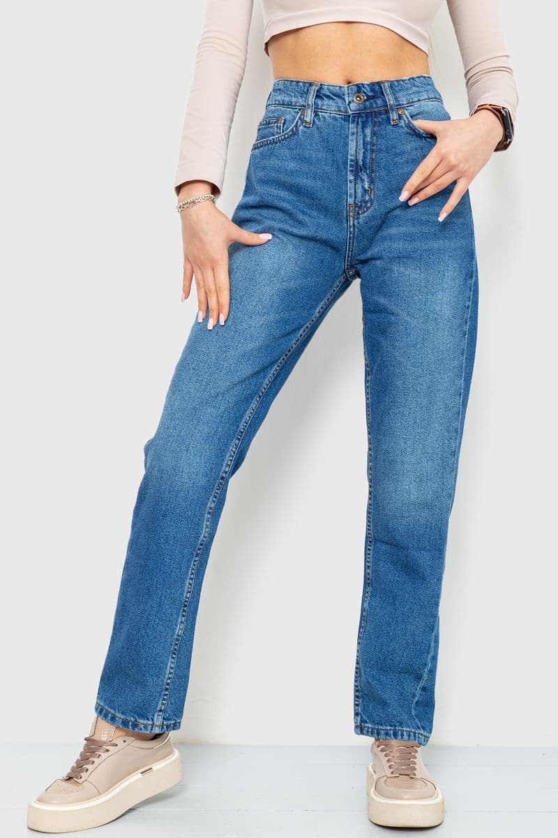 Джинси жіночі MOM, колір синій, 186R0027 - зображення 1