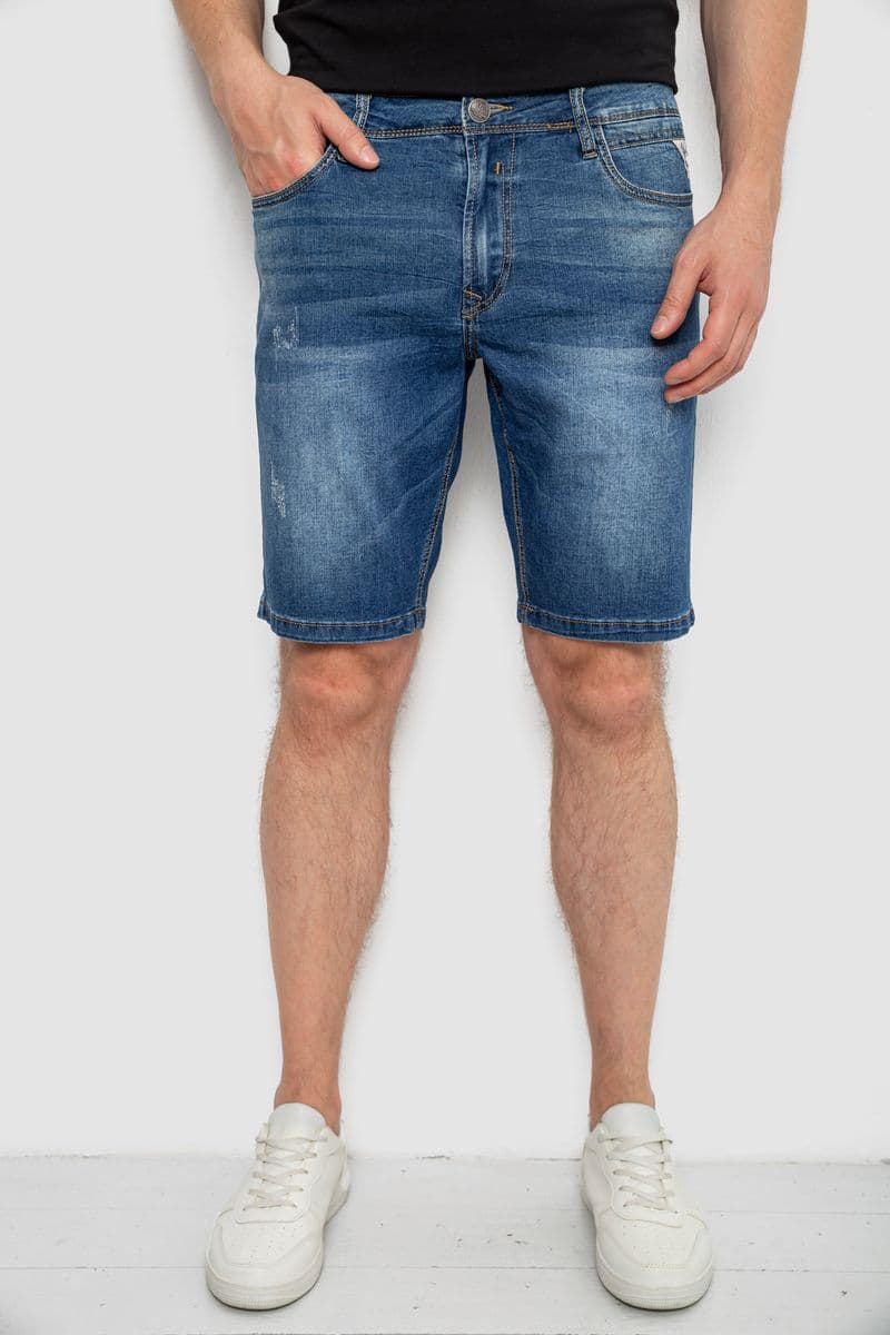 Джинсові шорти чоловічі, колір синій, 244R5A-049 - зображення 1