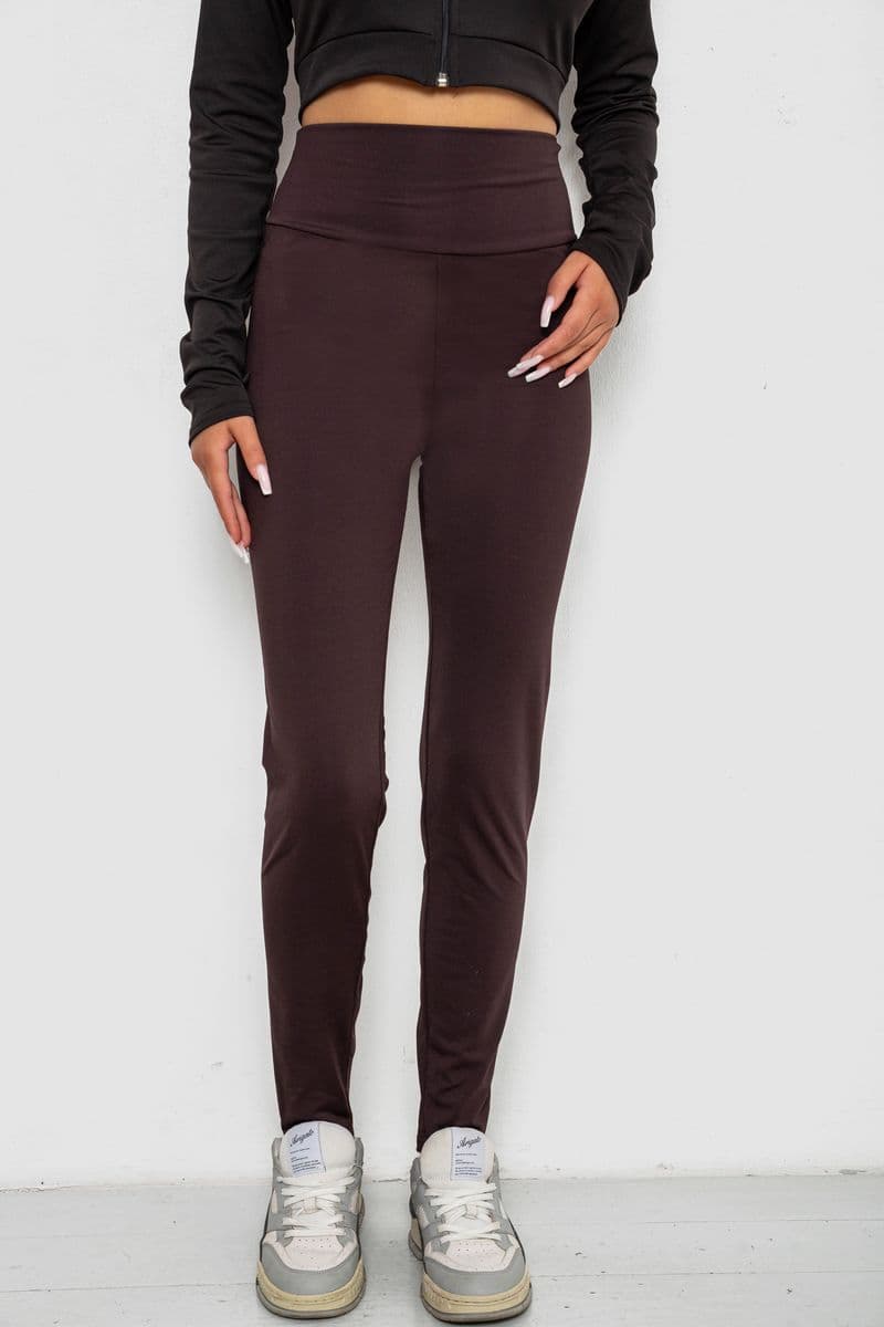 Лосини однотонні, колір шоколадний, 238R58650 - зображення 1