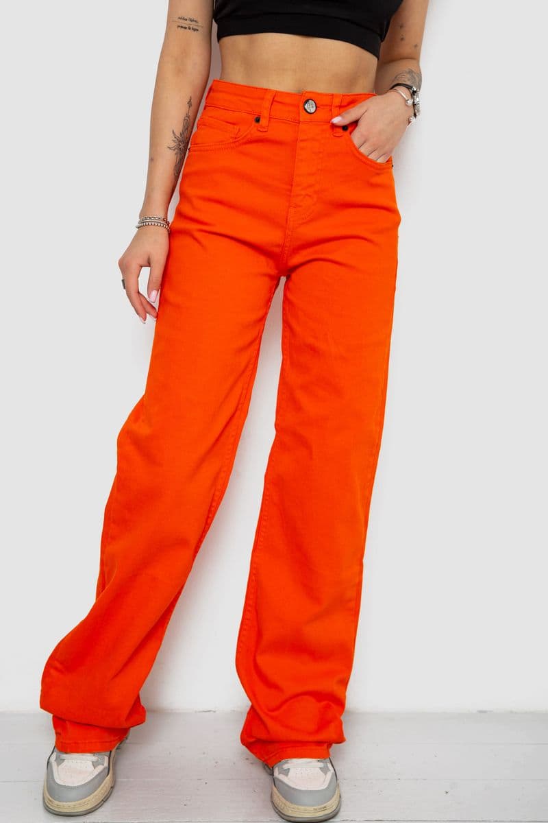 Джинси жіночі, колір помаранчевий, 250R00160-1 - зображення 1