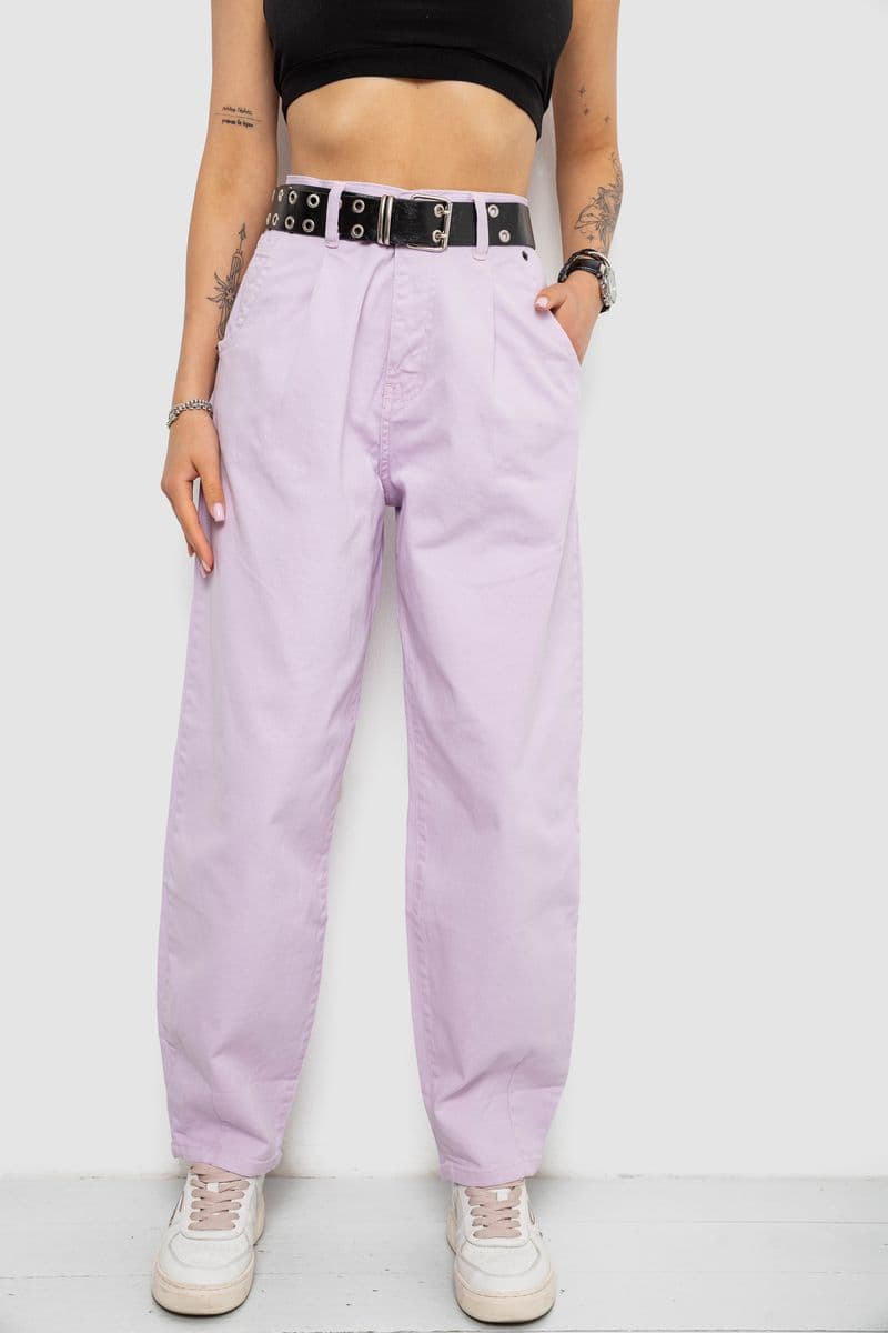 Джинси жіночі балони, колір бузковий, 182R00263 - зображення 1