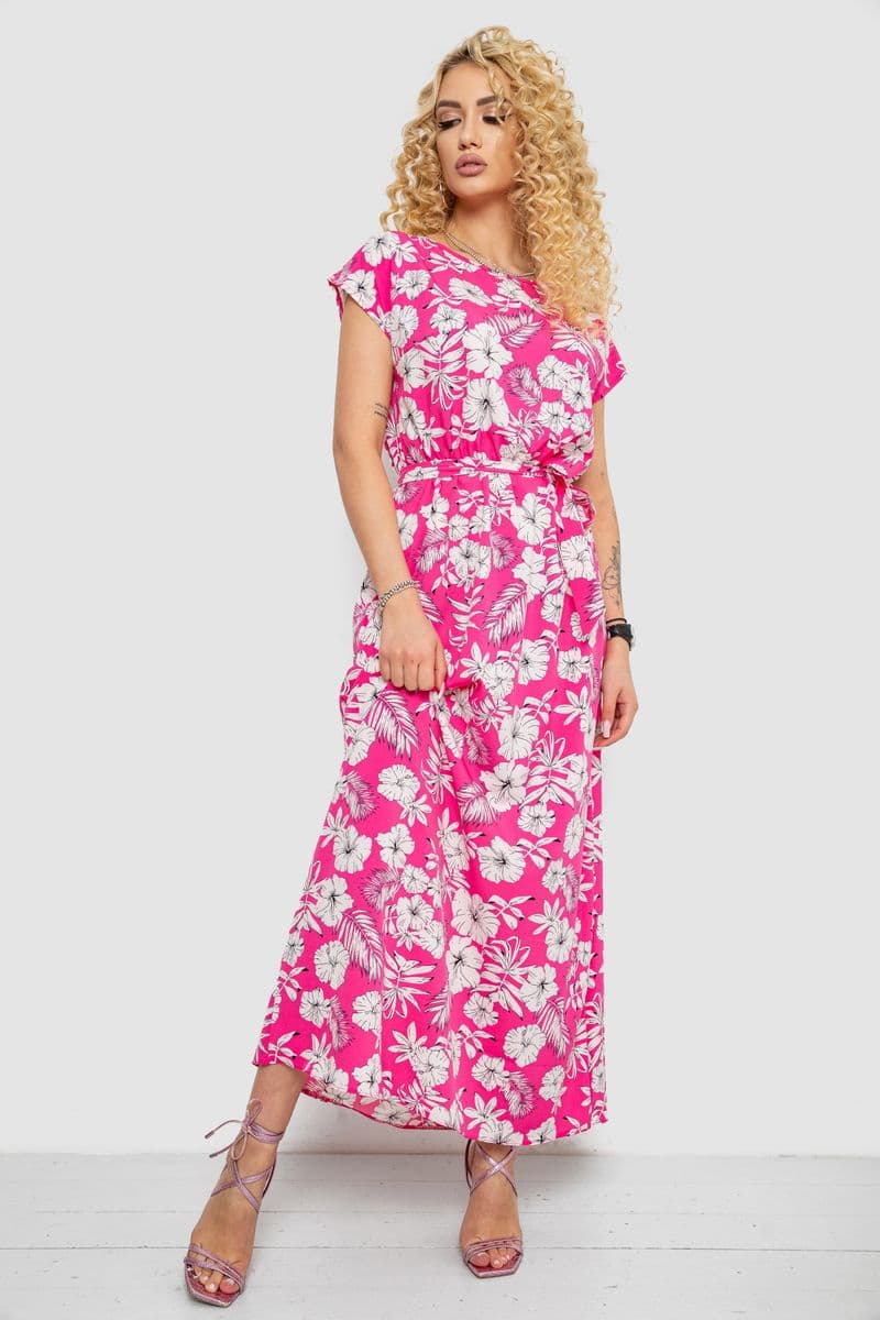 Сукня з принтом софт, колір рожево-білий, 214R0228-1 - зображення 1