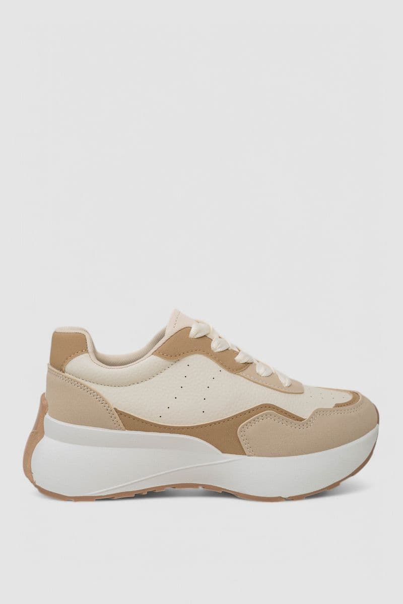 Кросівки жіночі, колір бежевий, 248RXM40 - зображення 1