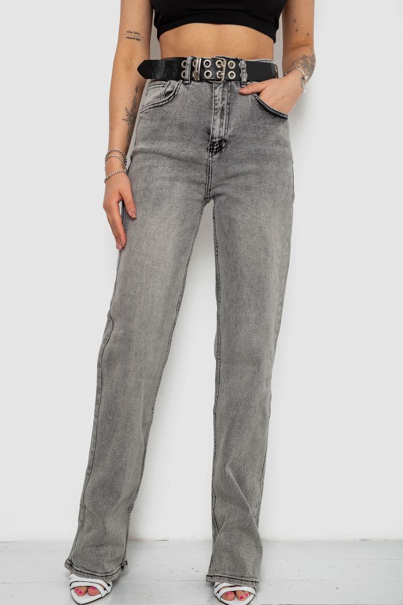 Джинси жіночі, колір сірий, 244R00645 - зображення 1