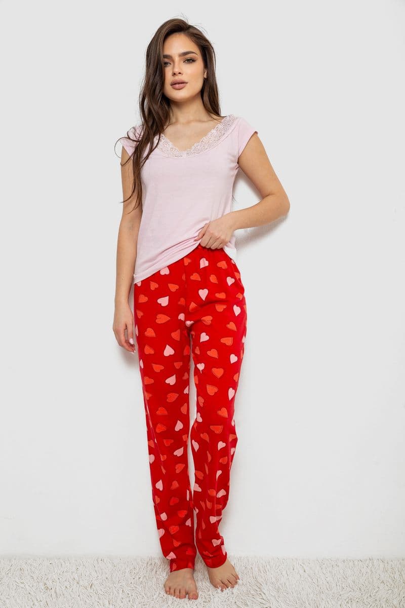 Піжама жіноча, колір рожевий, 243R1484-025 - зображення 1