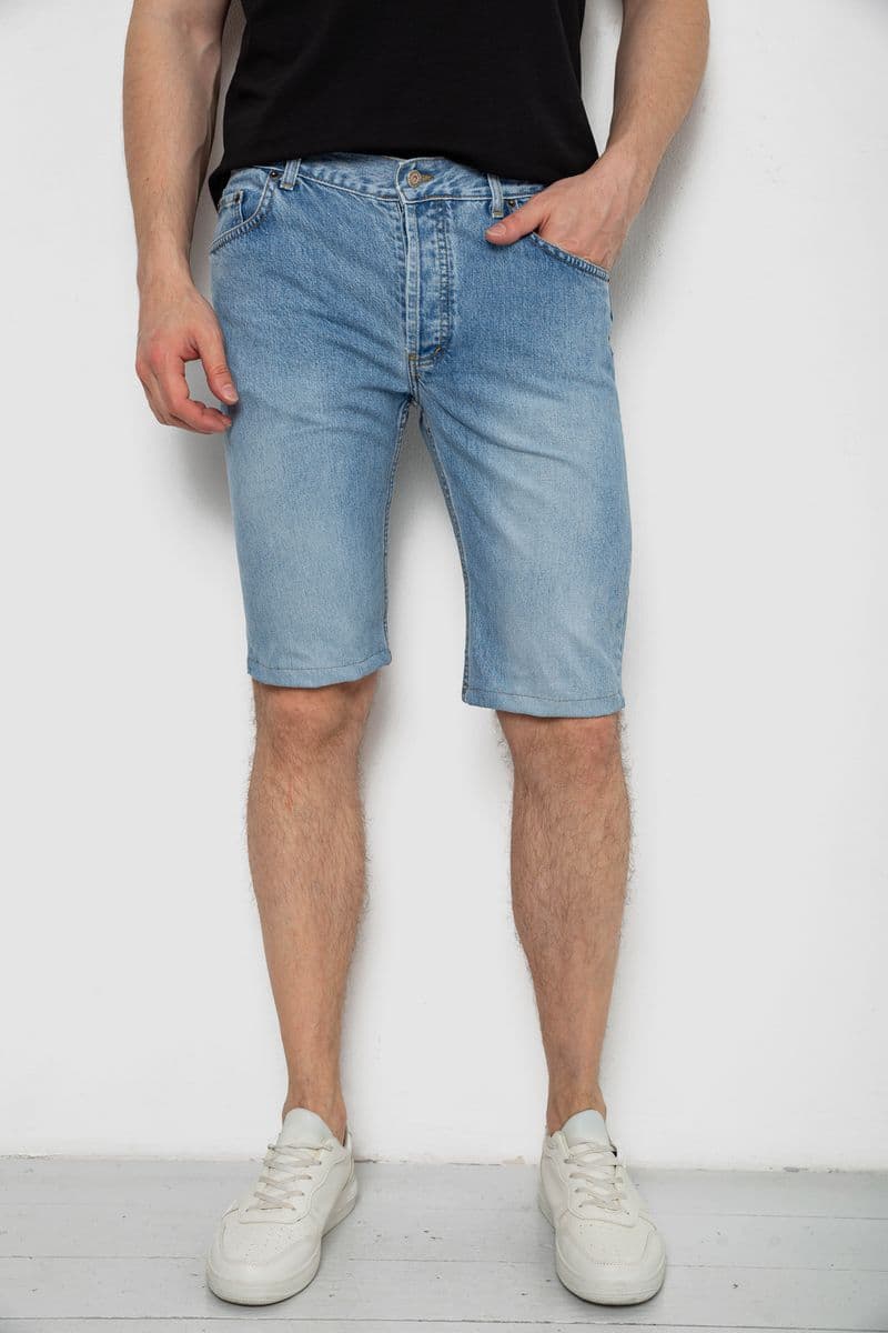 Шорти чоловічі джинсові, колір блакитний, 238R2012 - зображення 1
