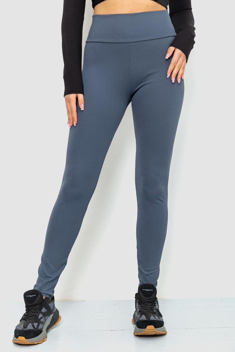 Лосини в рубчик, колір темно-сірий, 241R100 - зображення 1