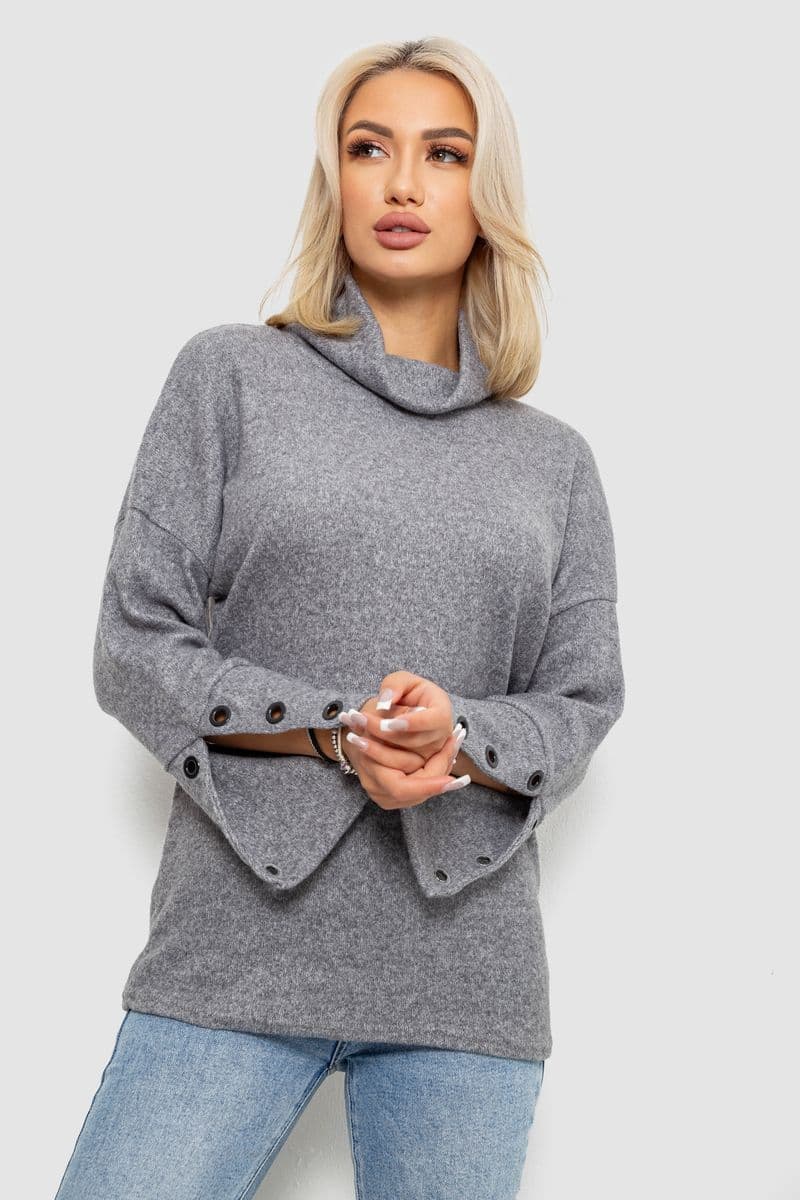 Гольф жіночий, колір світло-сірий, 257R111 - зображення 1