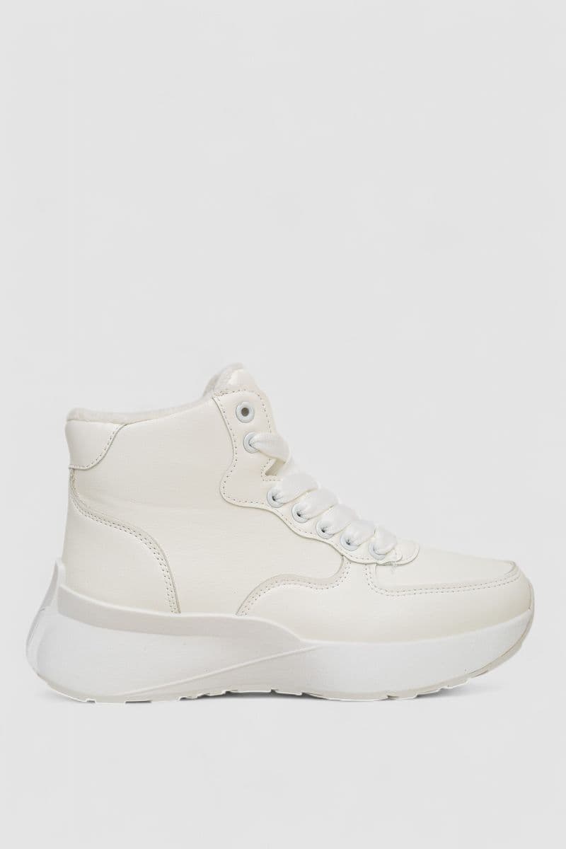 Кросівки жіночі зимові на хутрі, колір білий, 248RXM19 - зображення 1