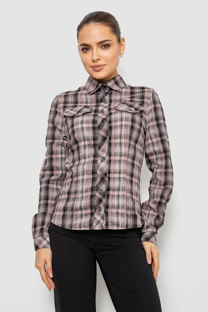 Сорочка жіноча повсякденна, колір темно-пудровий, 230R064 - зображення 1