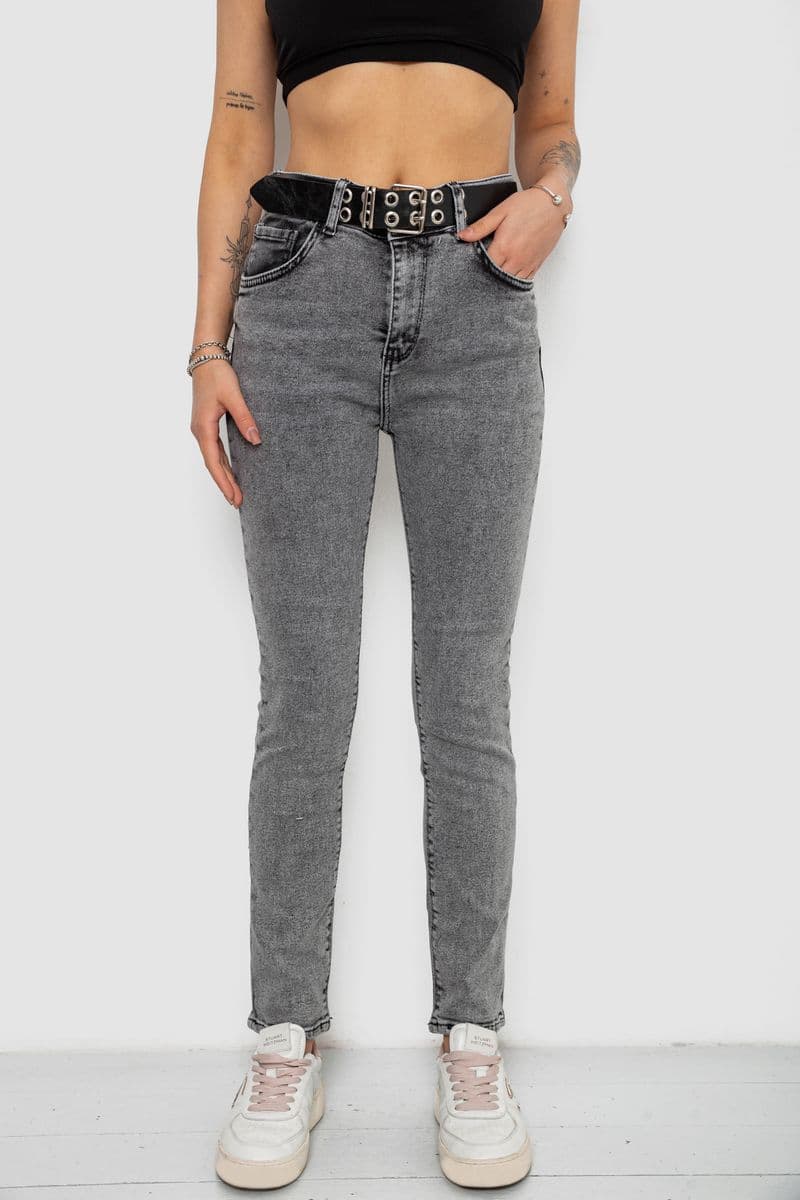 Джинси жіночі Skinny Американки, колір сірий, 244R00970 - зображення 1