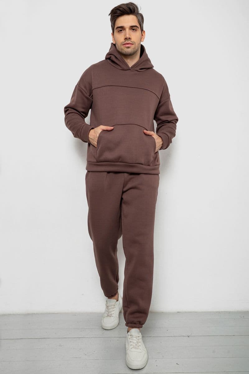 Спортивний костюм чоловічий на флісі, колір мокко, 238R029 - зображення 1