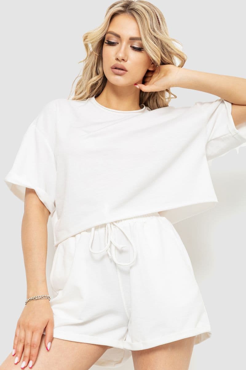 Костюм жіночий повсякденний, колір білий, 102R327 - зображення 1