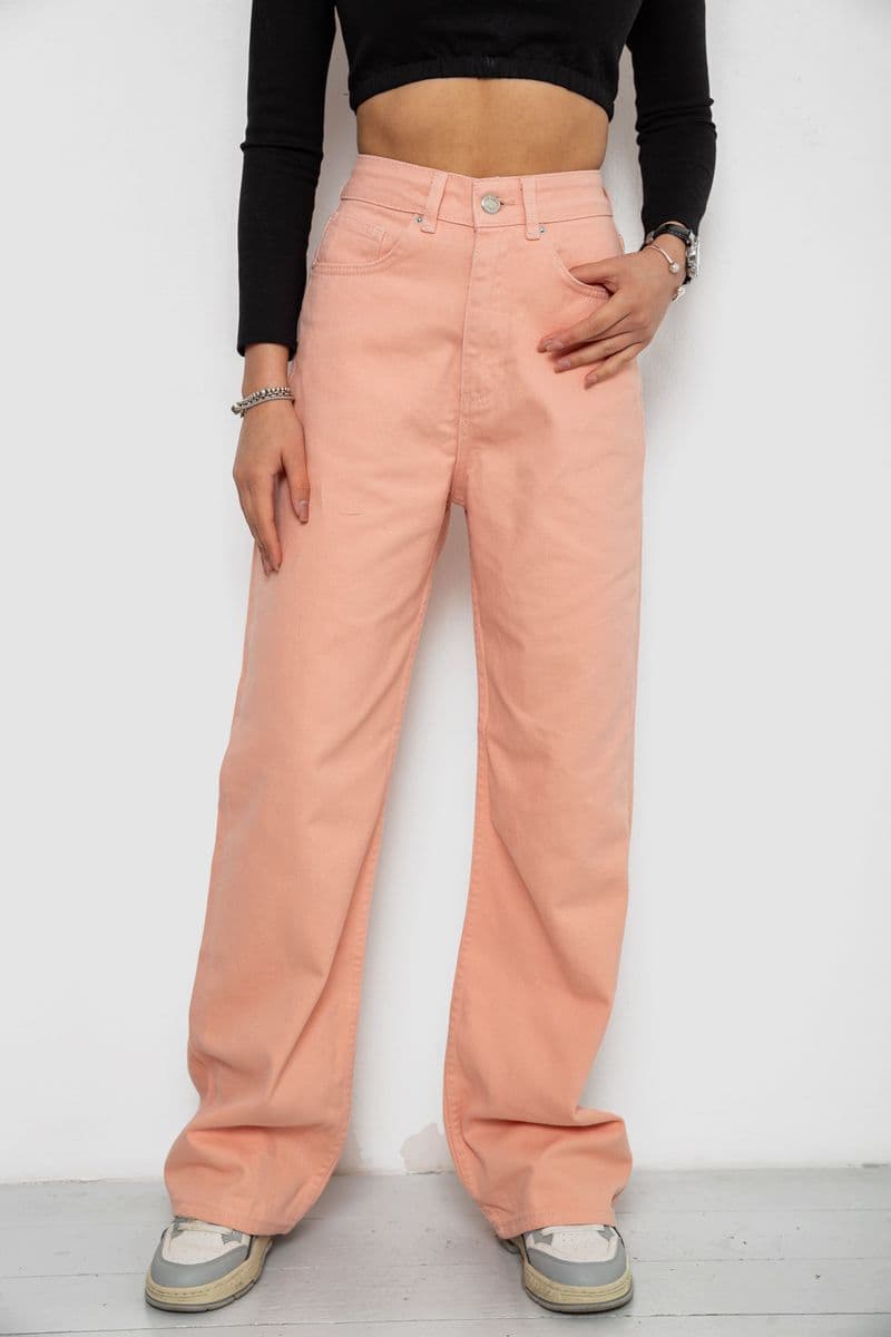Джинси жіночі, колір персиковий, 250R1852 - зображення 1
