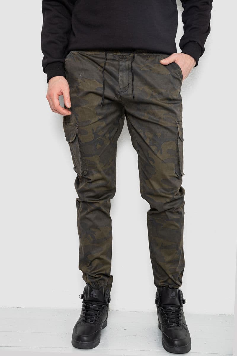 Штани чоловічі камуфляжні, колір хакі, 244RTL1068 - зображення 1