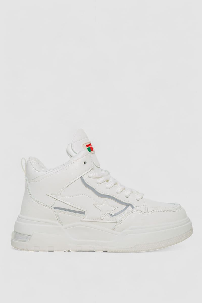 Кросівки жіночі на хутрі, колір білий, 243R106-1 - зображення 1