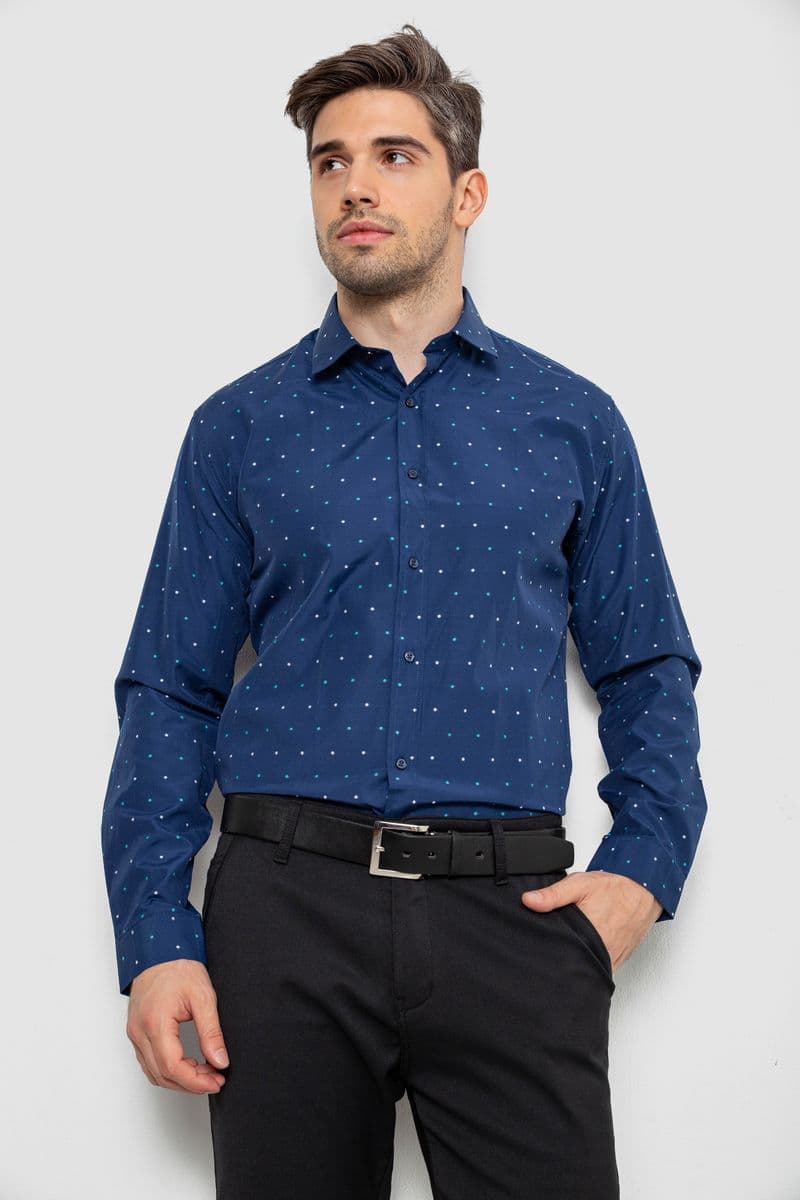 Сорочка чоловіча, колір синьо-зелений, 214R823 - зображення 1