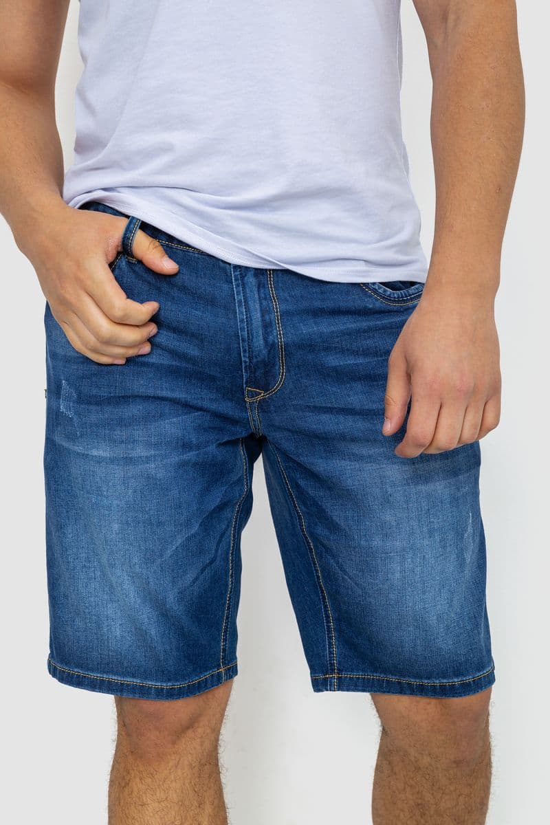 Джинсові шорти чоловічі, колір синій, 244R5A-050 - зображення 1